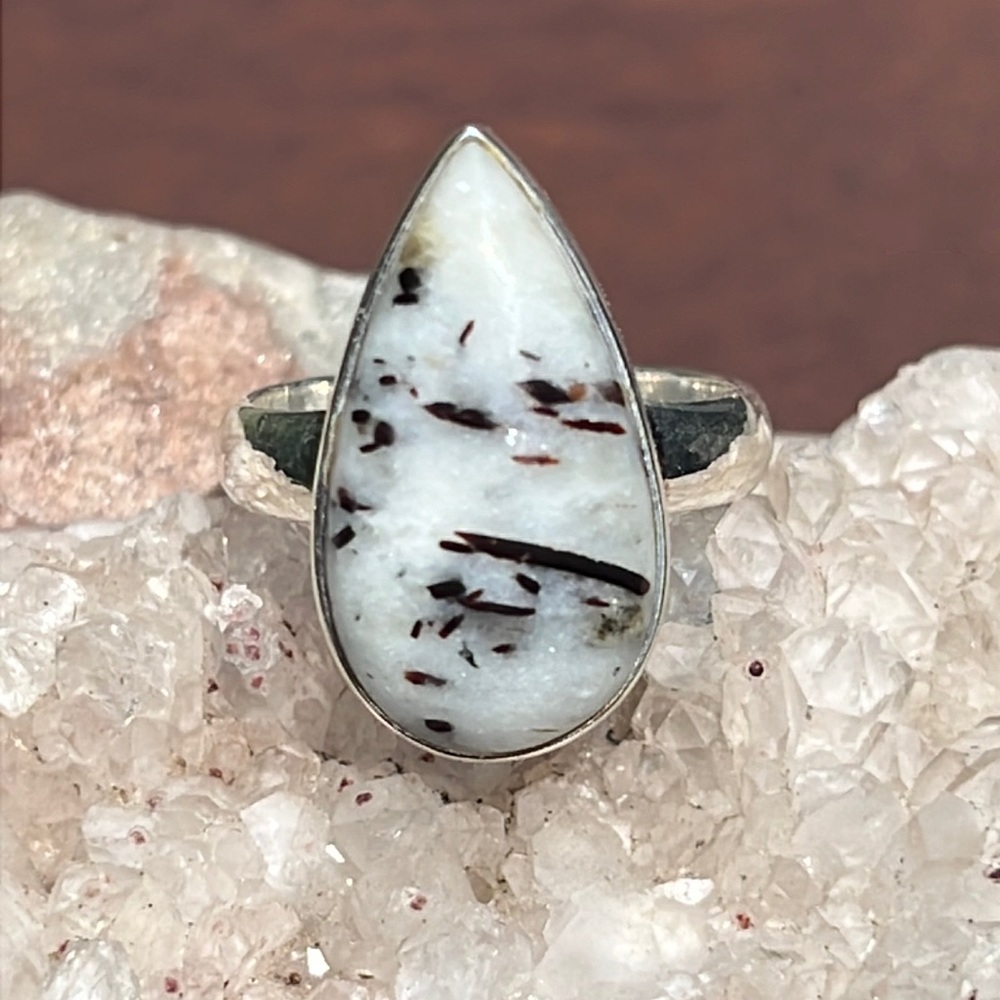 ASTROPHYLLITE 925 STERLING SILVER RING, SIZE 8